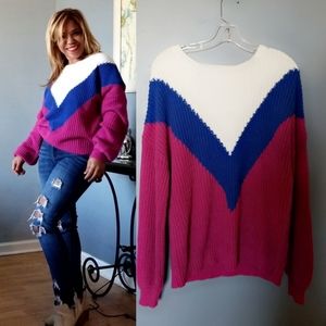 Chevron Shaker Pullover sweater